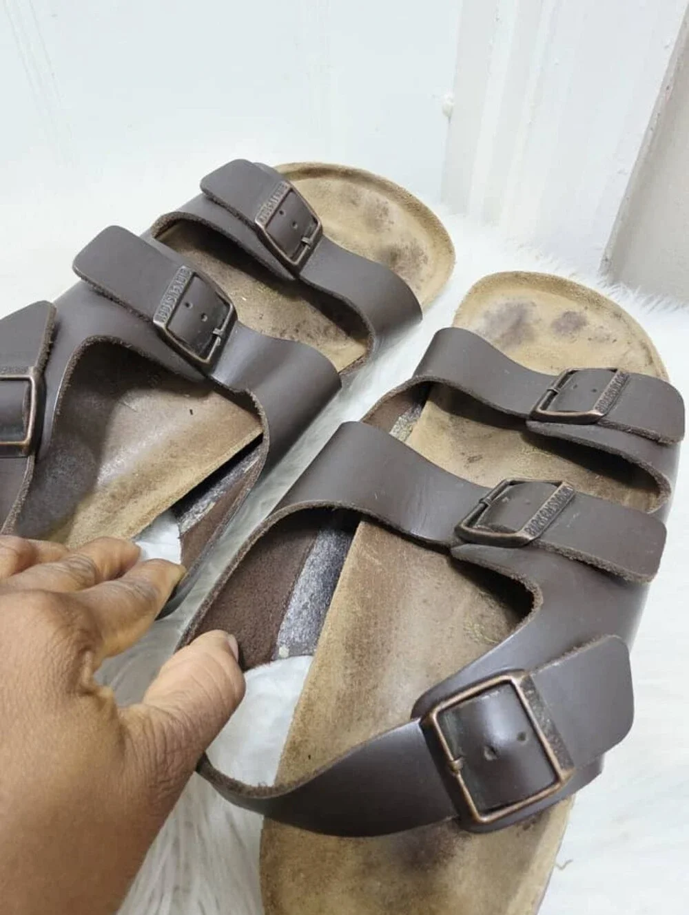 Birkenstock Milano Oiled Leather Sandals Habana Brown Men's Size EU 46 M13